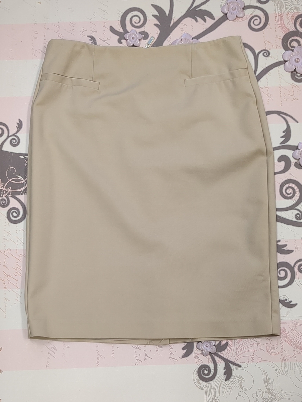 Vince Camuto Beige Pencil Skirt